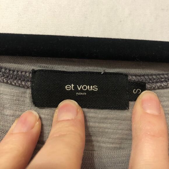 Et Vous Grey Tie Dye Short Sleeve Tee S - Picture 3 of 8